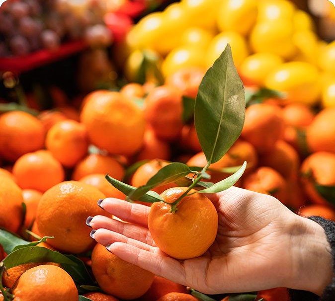 Seasonal fruit and vegetables