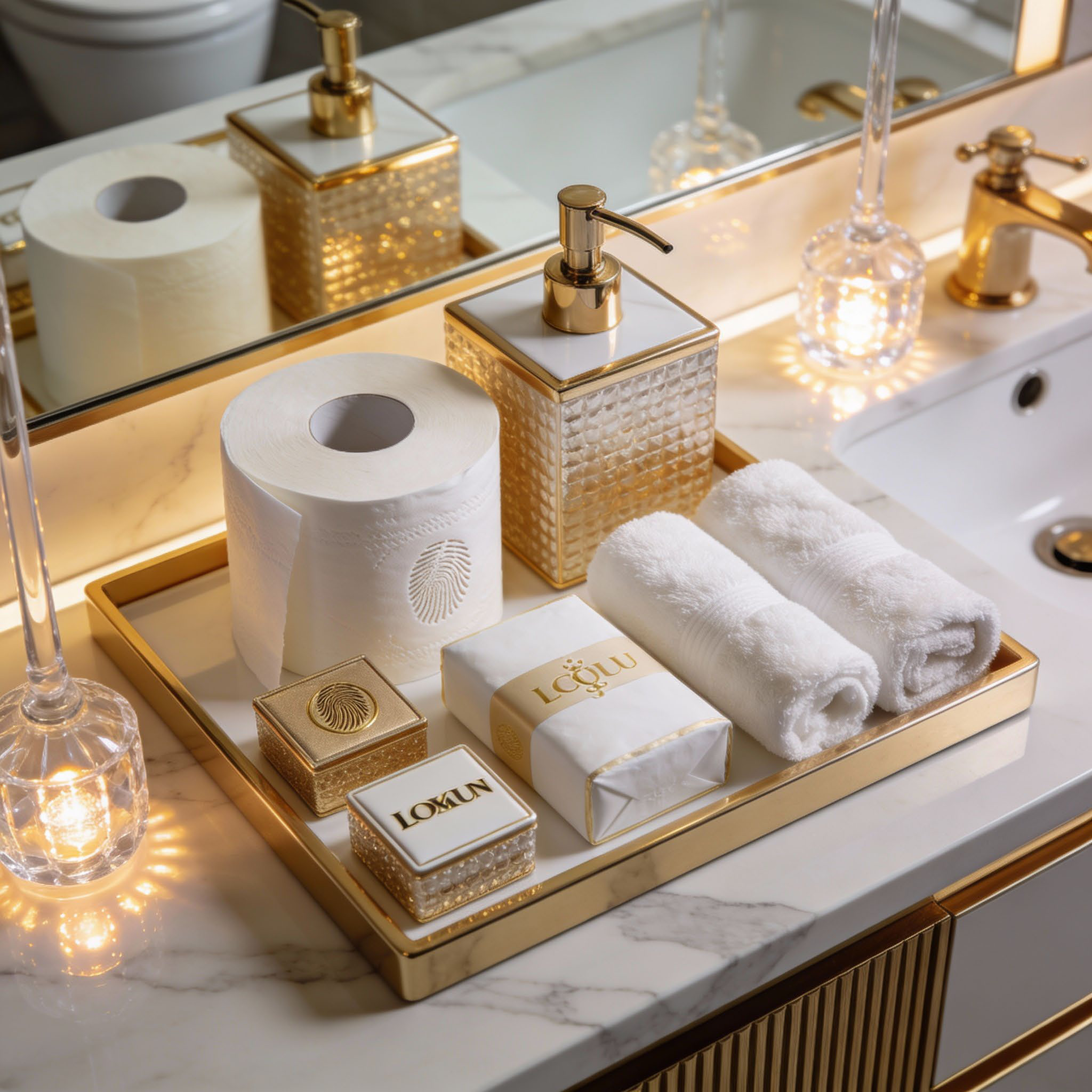 Guest toiletries tray